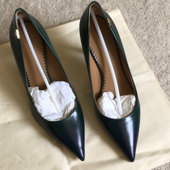 TORY BURCH Penelope Ombre Pointy Toe Pump in Green/Blue - Picture 6 of 16
